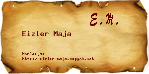 Eizler Maja névjegykártya